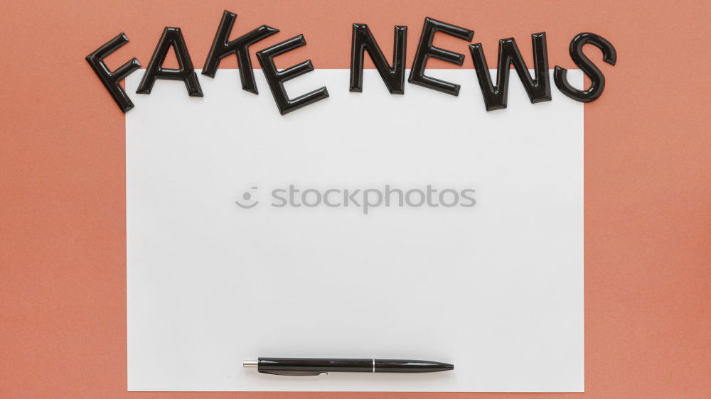 Similar – Image, Stock Photo Stack of FAKE NEWS newspapers over brown paper