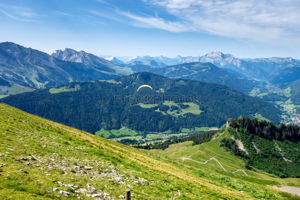 Similar – Image, Stock Photo Paragliders in Gstaad