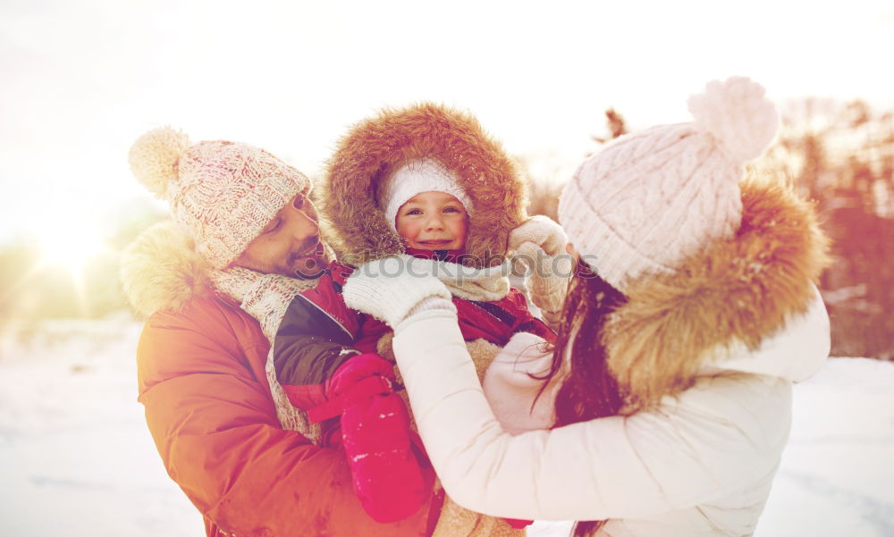 Similar – mother walking with daughter in winter