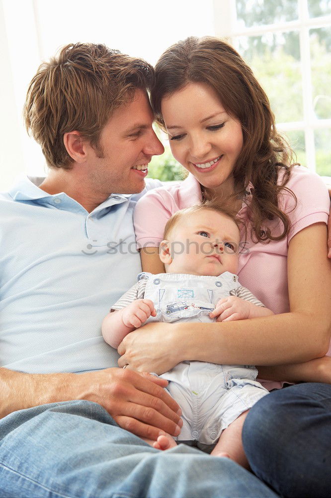 Similar – Image, Stock Photo Happy Family, Mother, Father And Baby.