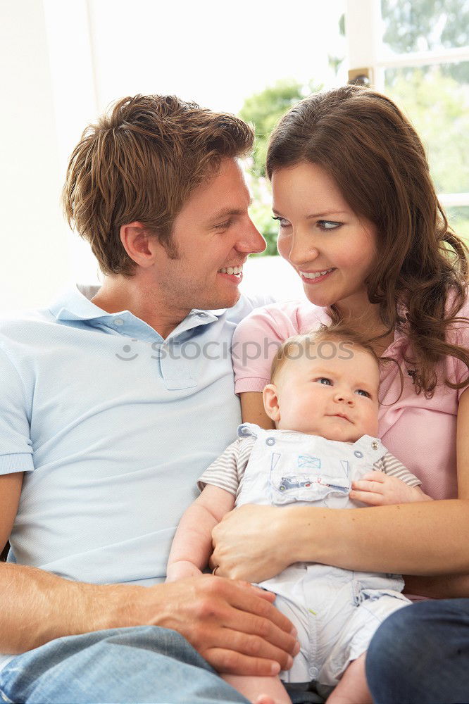 Similar – Image, Stock Photo Happy Family, Mother, Father And Baby.