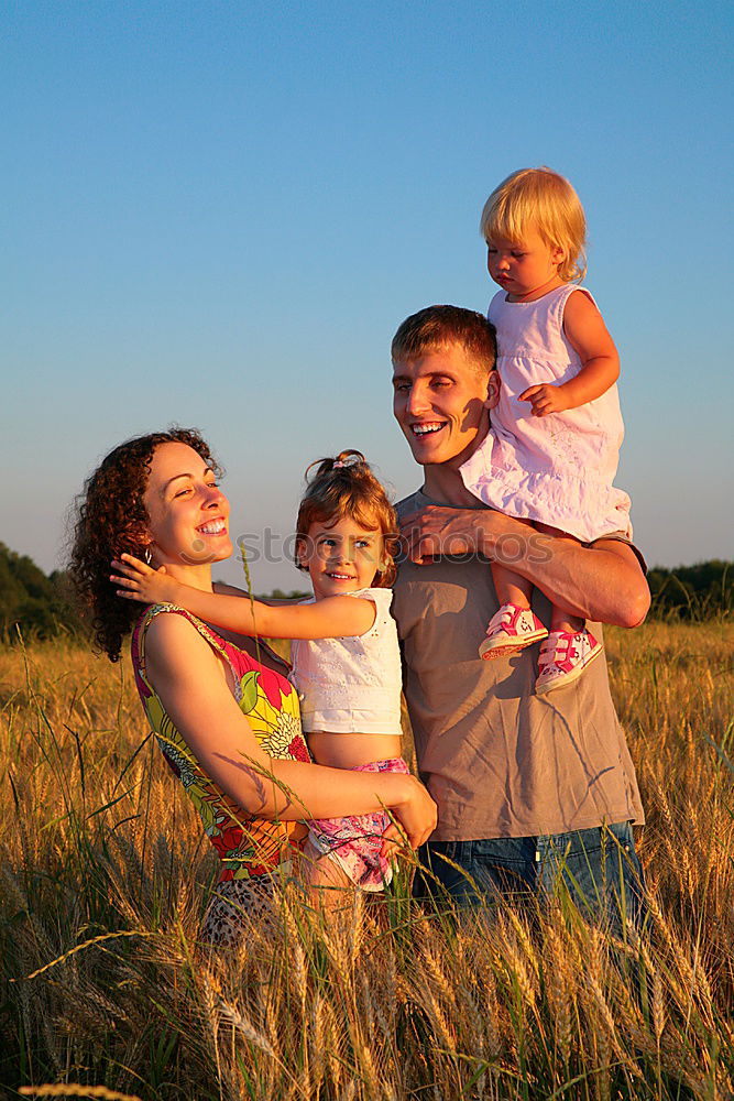 Similar – Image, Stock Photo Happy lesbian couple with child