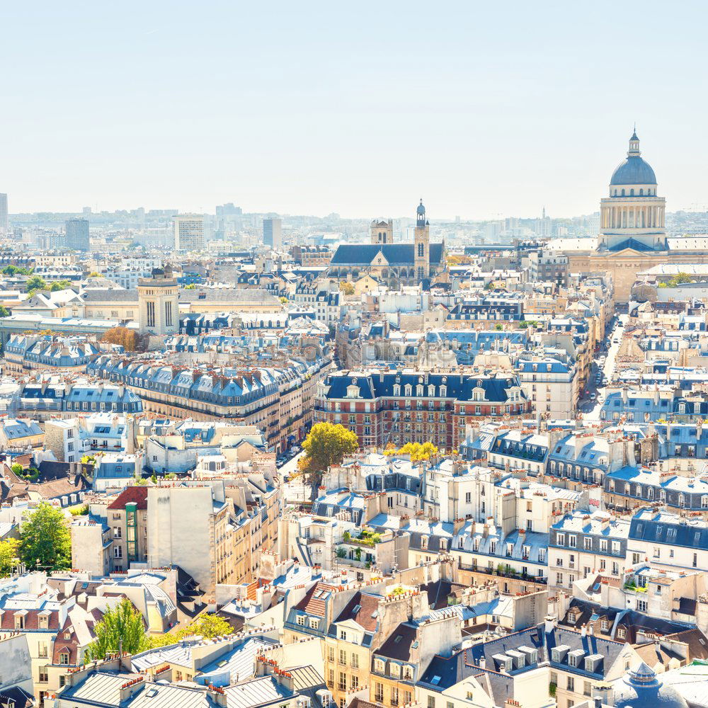 Similar – Paris cityscape with aerial architecture