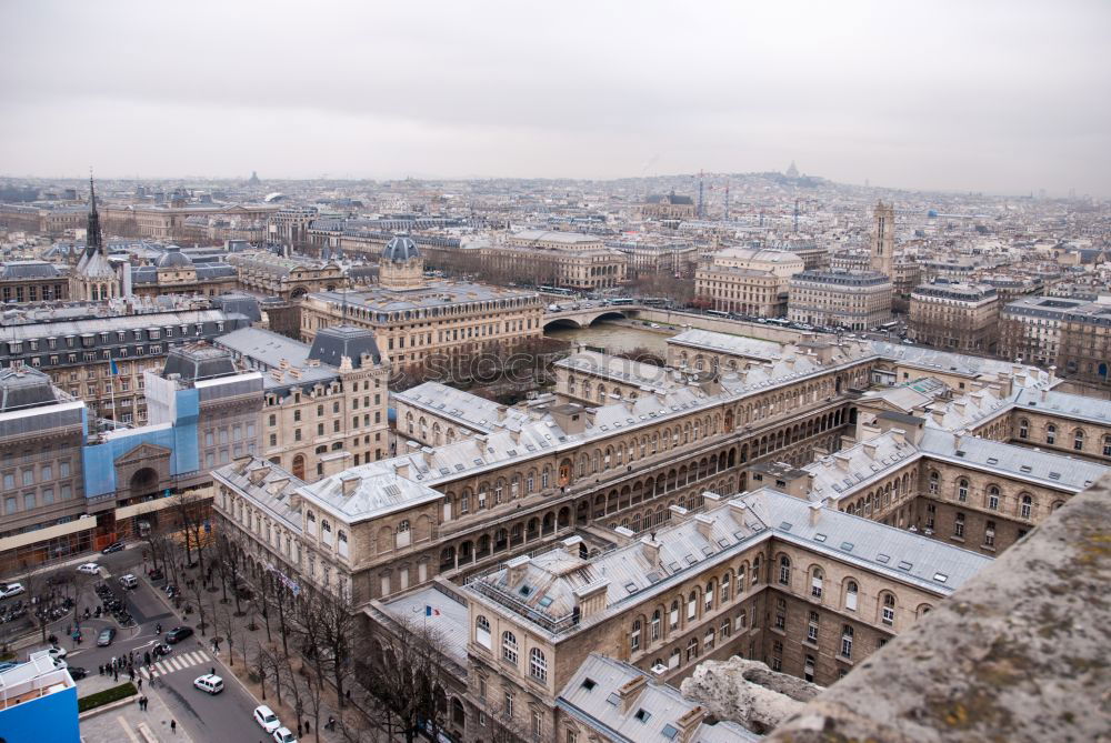 Similar – Paris cityscape with aerial architecture