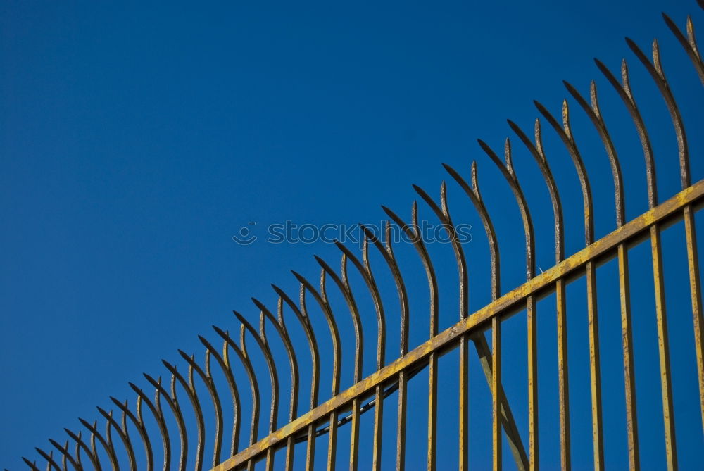 Image, Stock Photo barbed wire fence