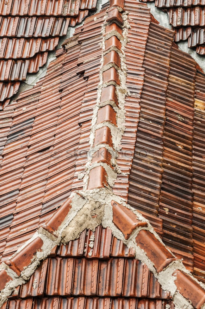 Similar – Old roof tiles on house wall