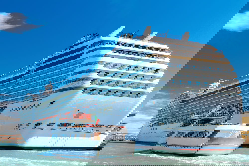 Similar – Image, Stock Photo Big white cruise ship. Synny day.