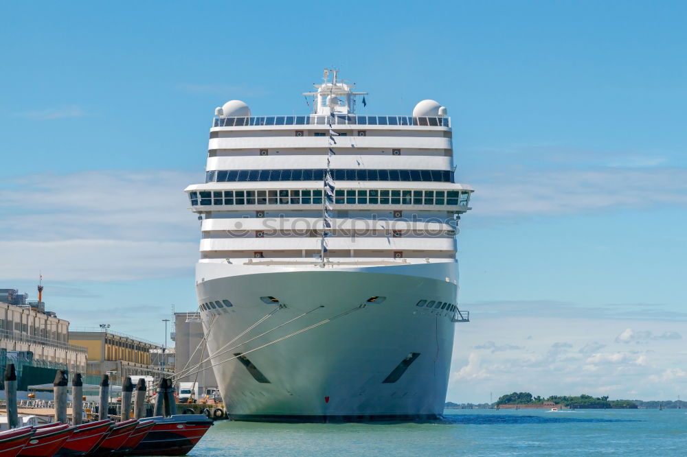 Similar – Big white cruise ship. Synny day.