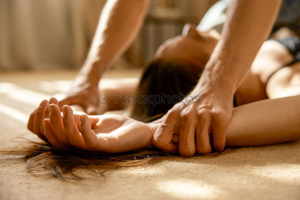 Similar – Neck massage, hands close-up