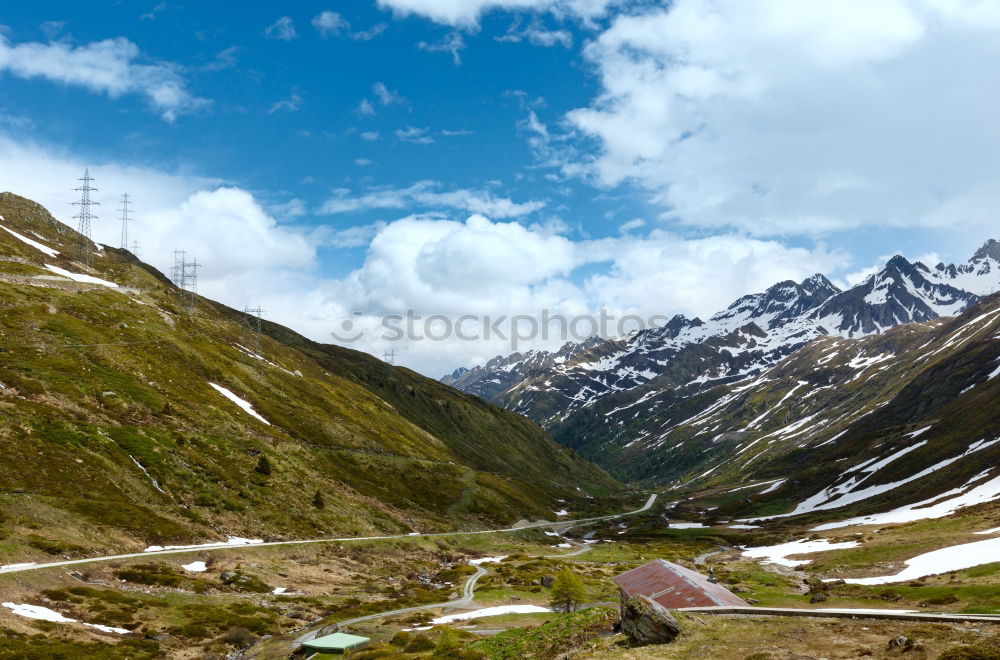 Similar – Image, Stock Photo View of the Ötztal mountains from the Rettenbach glacier