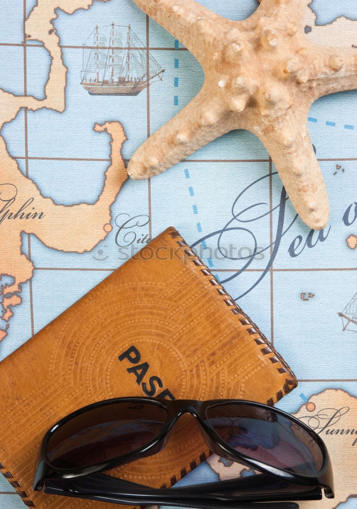 Similar – Image, Stock Photo compass and vintage map on the wooden desk