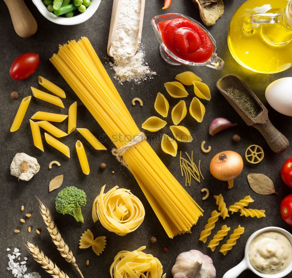 Similar – Italian pasta and ingredients for cooking