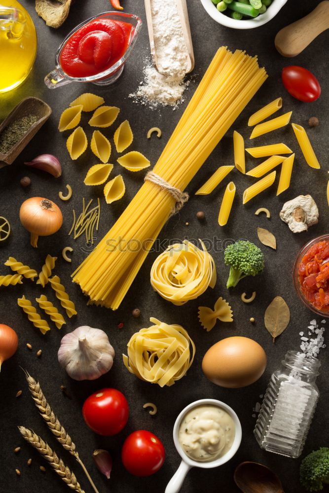 Similar – Italian pasta and ingredients for cooking