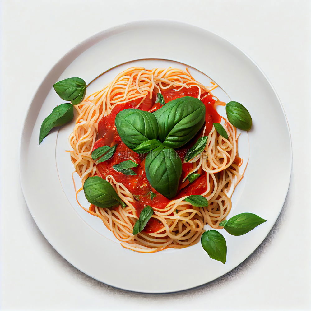 Similar – Lunch plate with spaghetti Bolognese