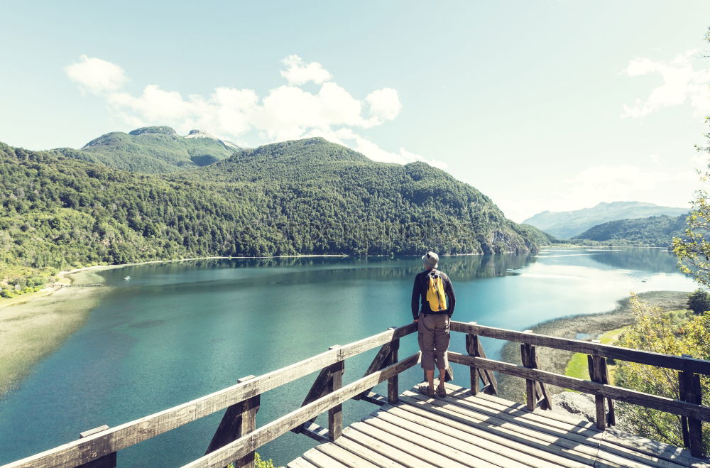 Similar – Image, Stock Photo Couple posing on pier