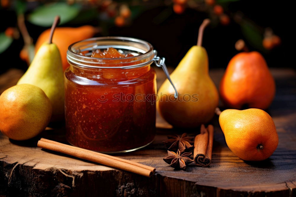 Similar – Juice from carrots, onions and spices in a glass jar