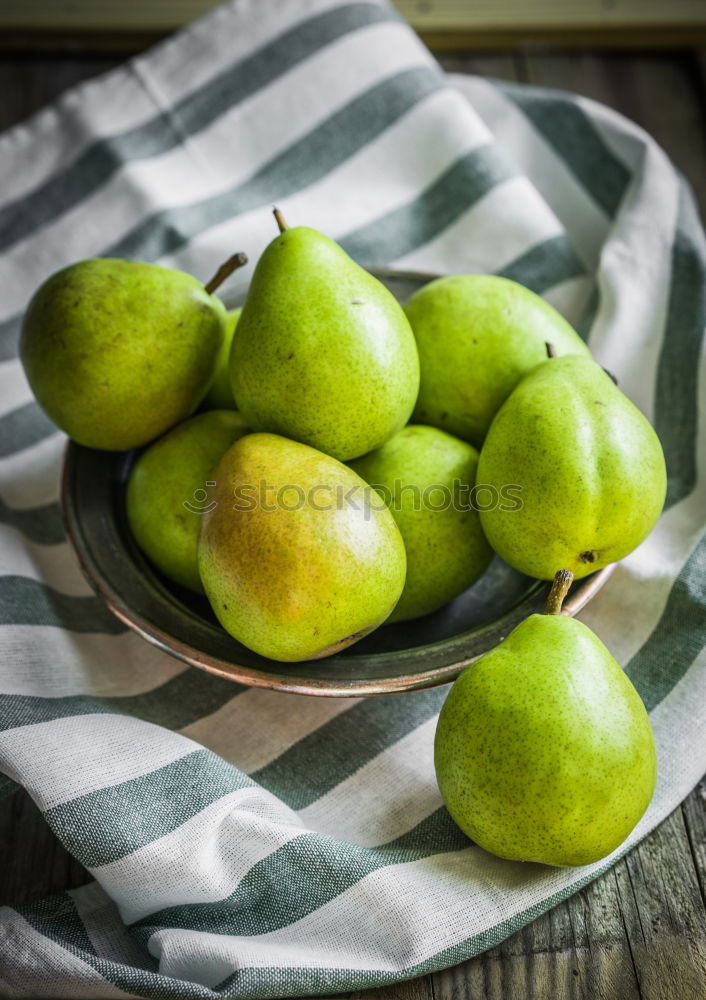 Image, Stock Photo ripe green pears Fruit