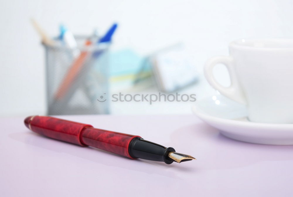 Similar – Image, Stock Photo paper empty postcard with red pencil