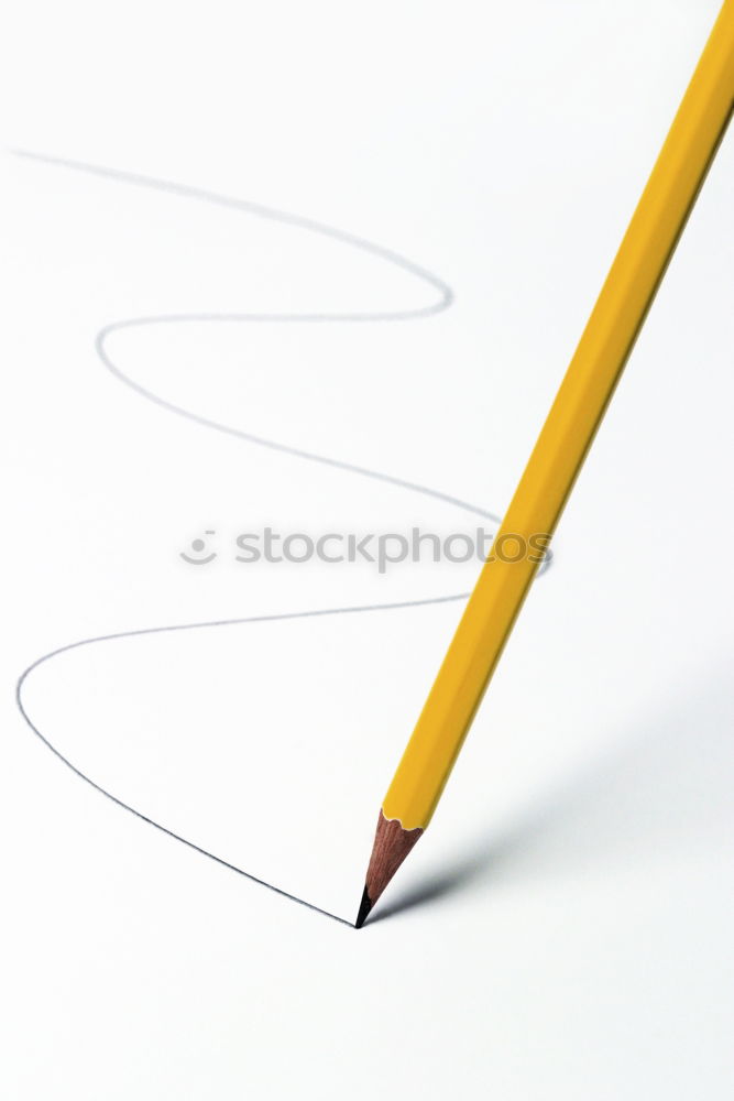 Similar – Image, Stock Photo Forearm and hand with pencil against a yellow background