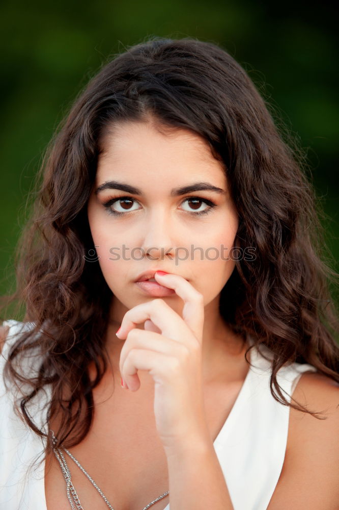 Similar – portrait young girl with freckles