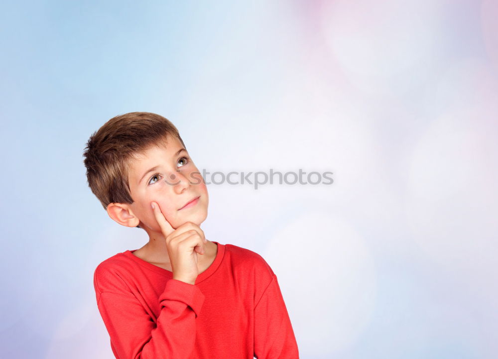 Image, Stock Photo smiling little boy with funny face