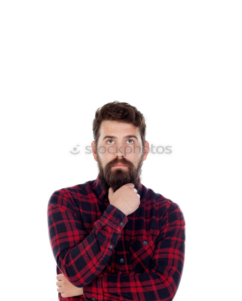 Similar – Casual hipster man with long beard