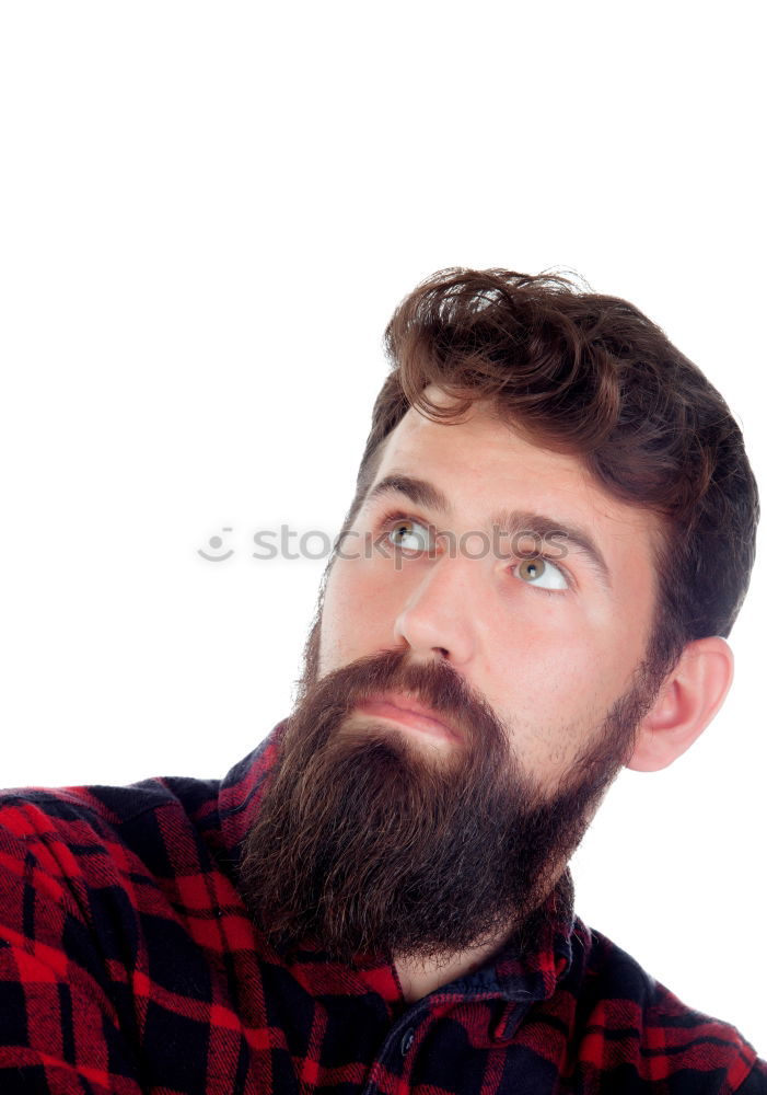 Casual hipster man with long beard