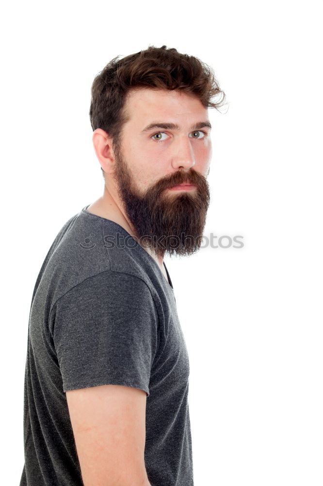 Similar – Image, Stock Photo Double exposure portrait of young bearded man and coulds.