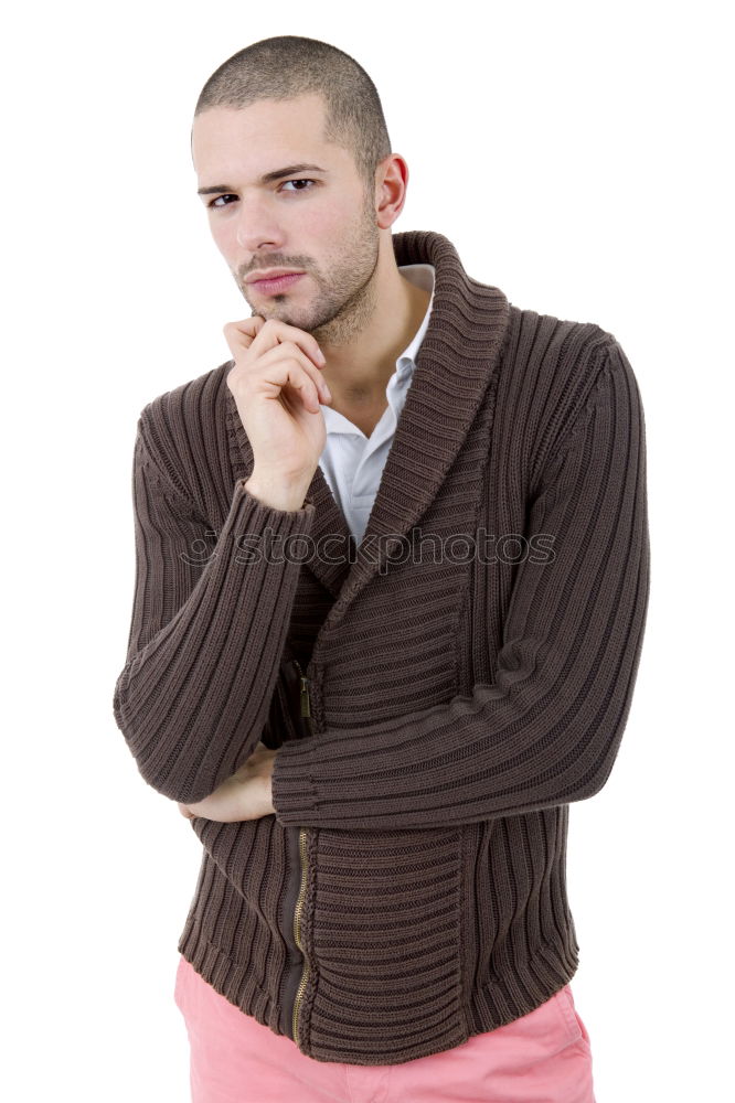 Similar – Man wearing plaid shirt sitting outdoors