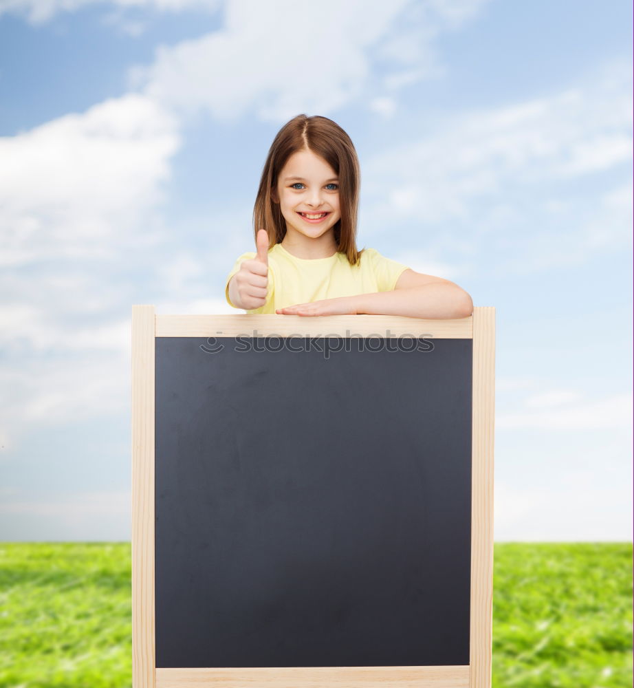 Image, Stock Photo Young teacher in an outdoor class