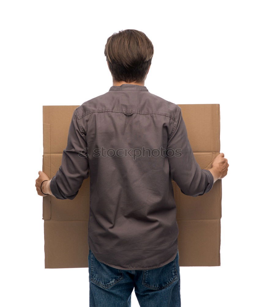 Similar – Moving boxes, Woman with boxes