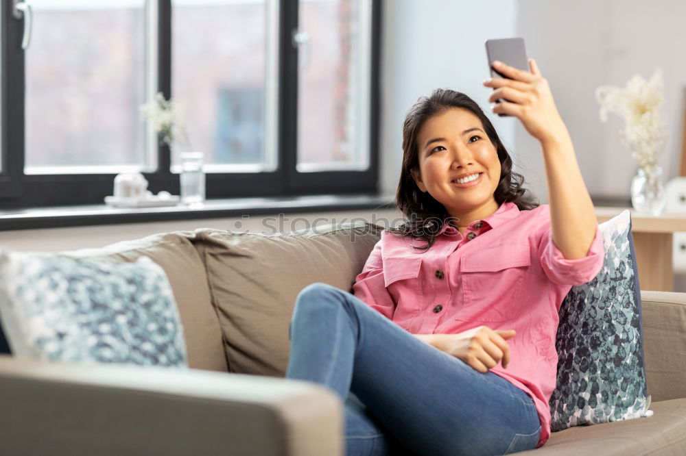 Similar – Image, Stock Photo Dreamy woman with cup