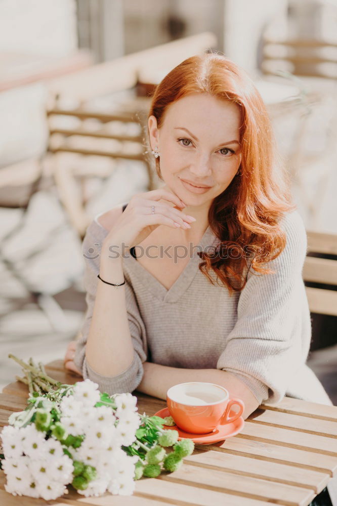 Similar – Image, Stock Photo beautiful thoughtful young women alone