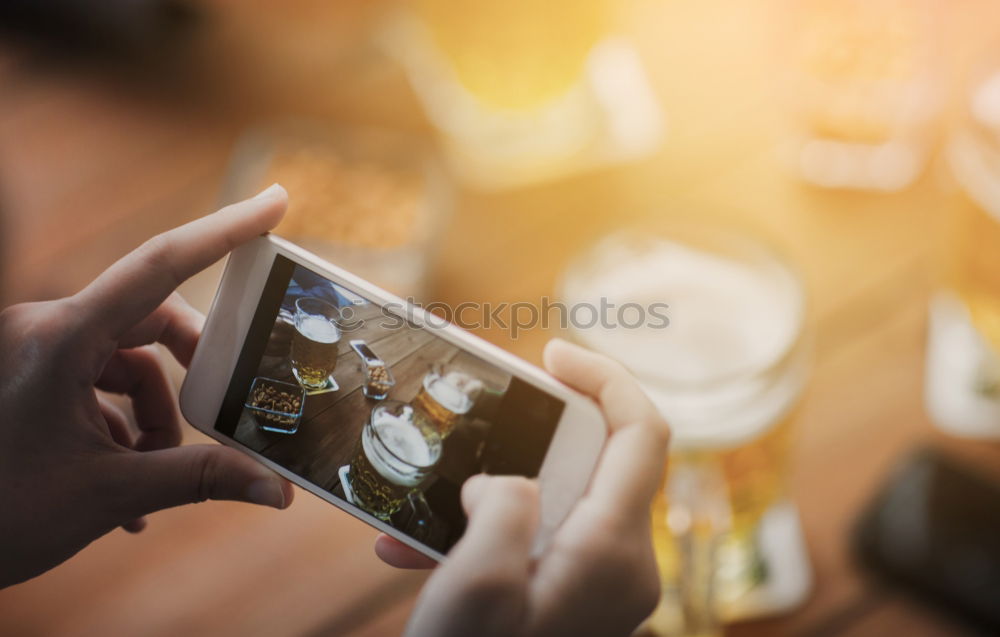 Similar – Image, Stock Photo Woman taking photo of a bowl breakfast oats and fruit