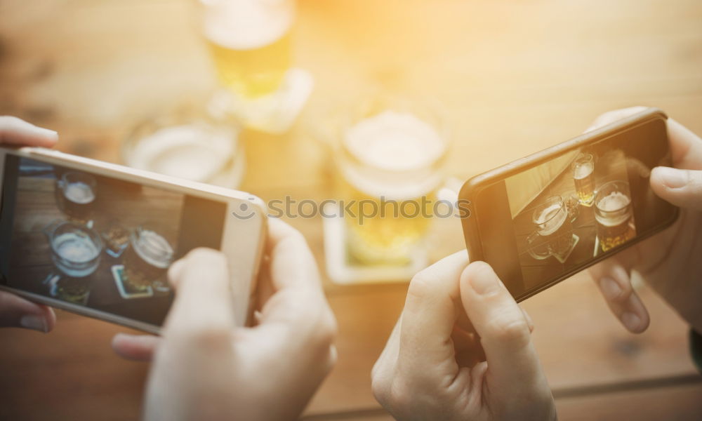 Similar – Image, Stock Photo Woman taking photo of a bowl breakfast oats and fruit