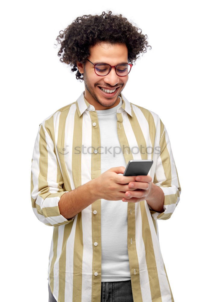 Similar – Image, Stock Photo Business man with mobile phone in his hand