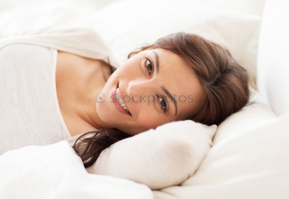 Similar – Image, Stock Photo Young beautiful latin woman lying in bed