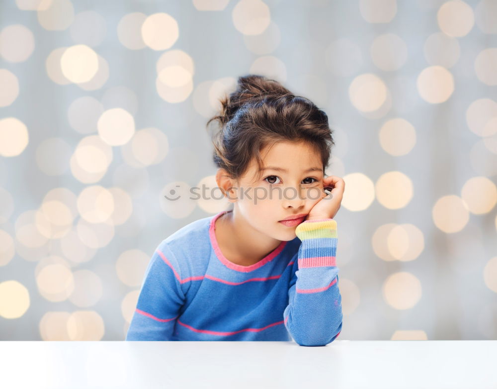 Similar – Image, Stock Photo African american little girl drawing with crayons