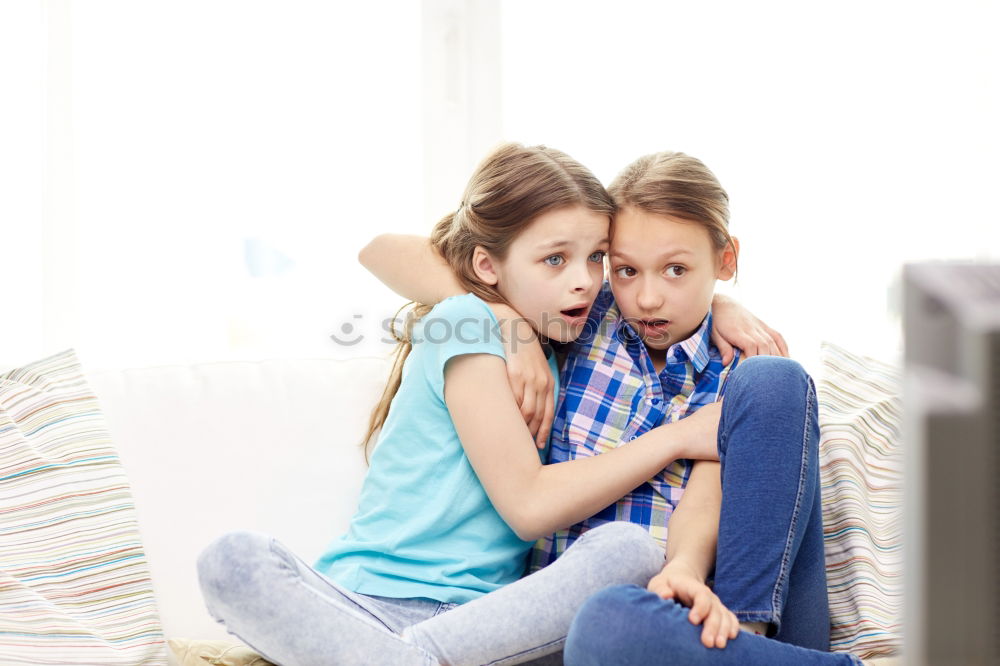 Similar – Three kids using a tablet at home