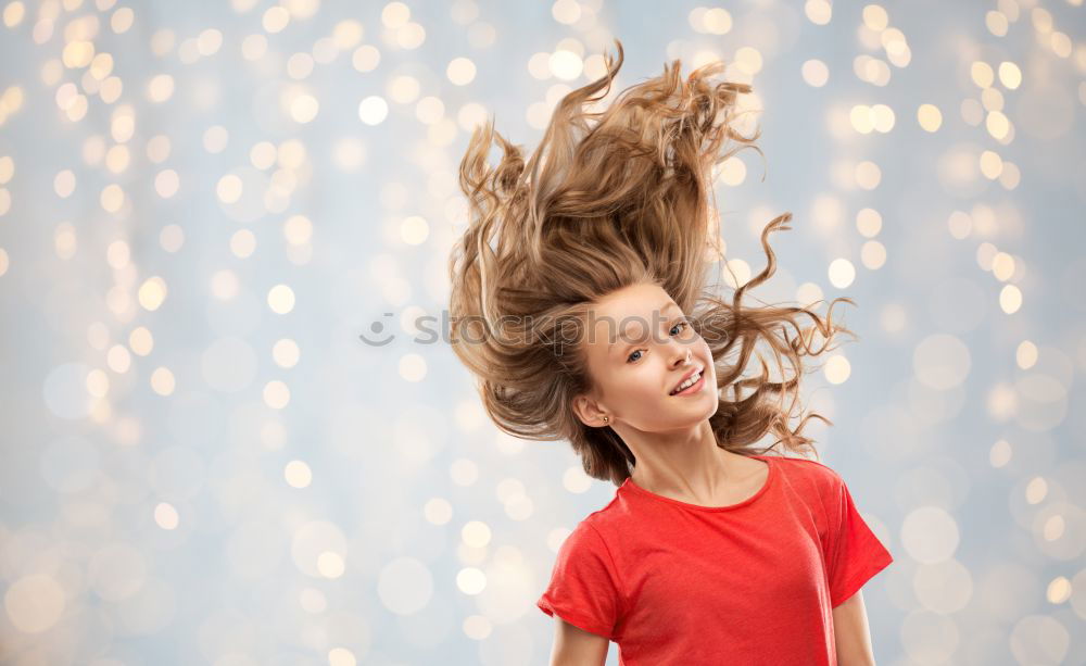 Similar – face of a teenager; hair and body in white