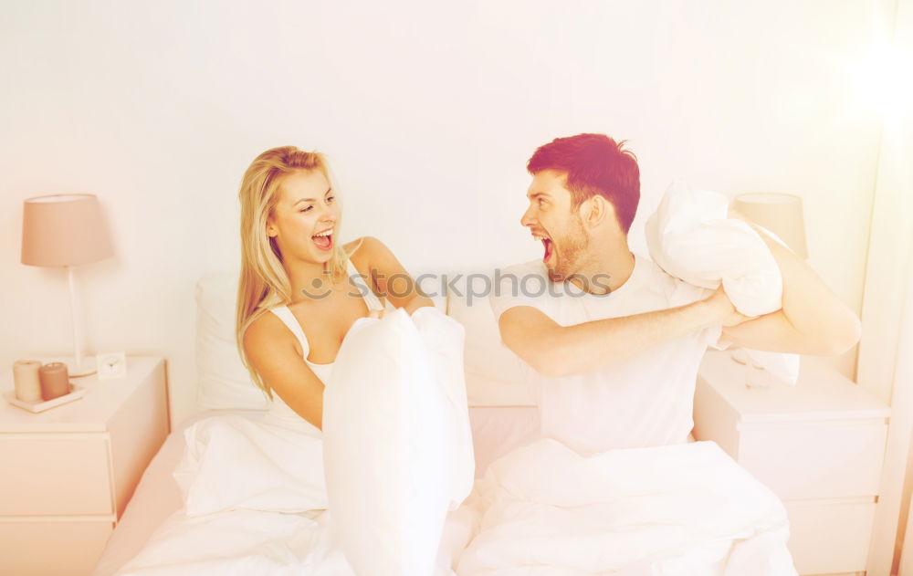 Similar – Image, Stock Photo Couple having breakfast in hotel