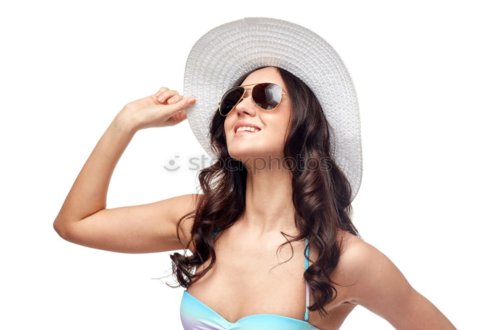 Similar – Image, Stock Photo Summer hat time. Elegant