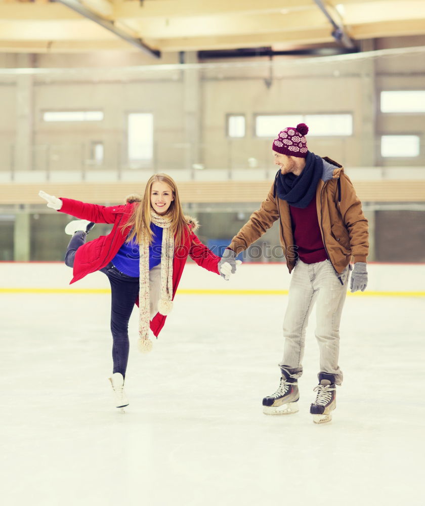 Similar – Lovely couple standing in the center of the rink