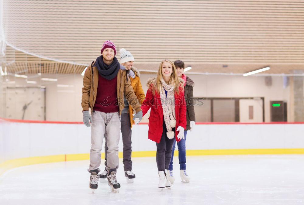 Similar – Lovely couple standing in the center of the rink