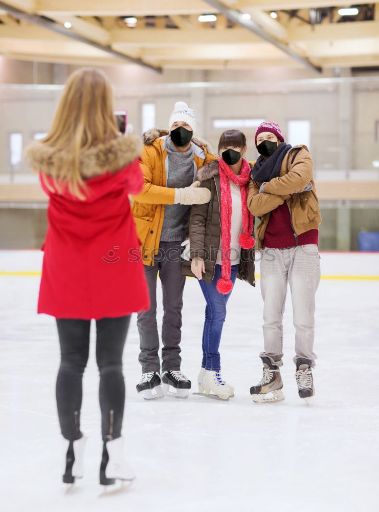 Similar – Lovely couple standing in the center of the rink