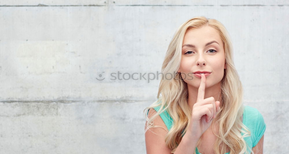 Similar – Image, Stock Photo Young woman thinking