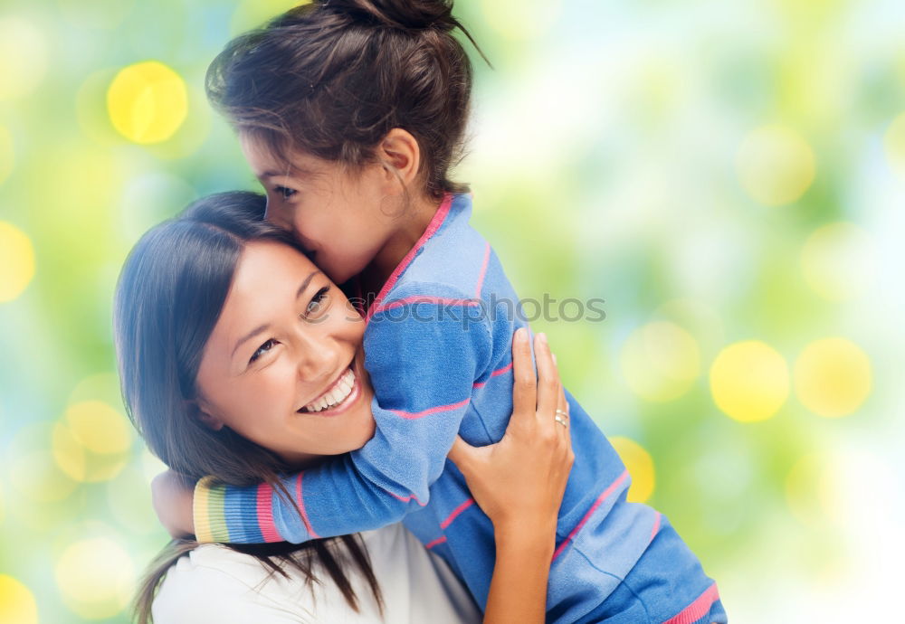 Similar – Image, Stock Photo Grandson hugging to his grandmother outdoors