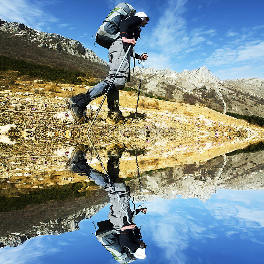 Similar – Image, Stock Photo ascent Masculine Young man