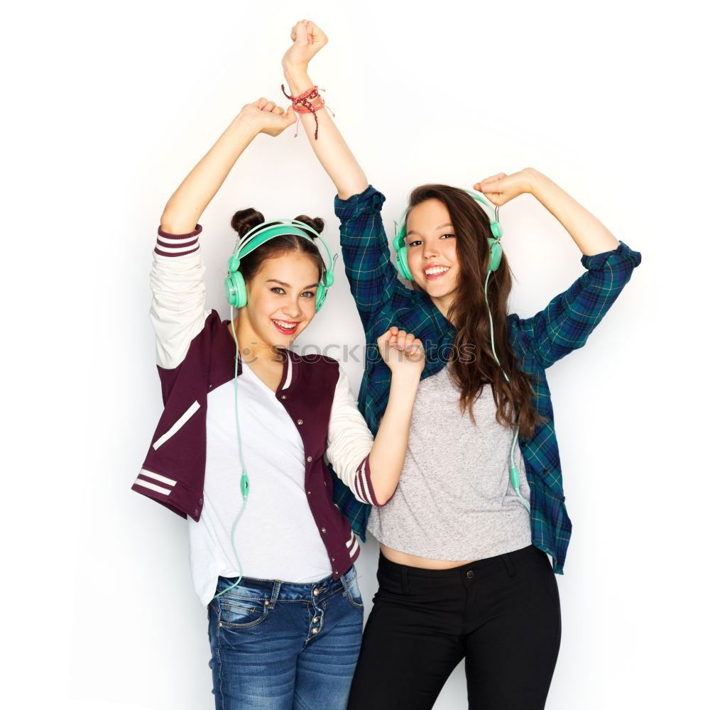 Similar – Teenage girls holding USA flag outdoor