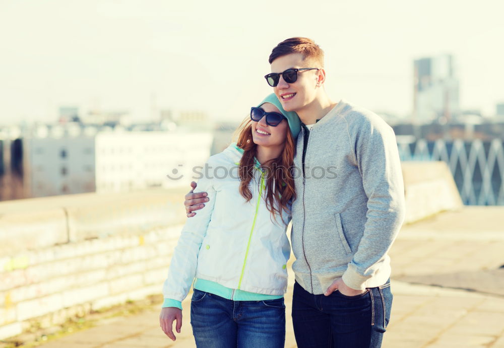 Similar – Funny couple learning to skate